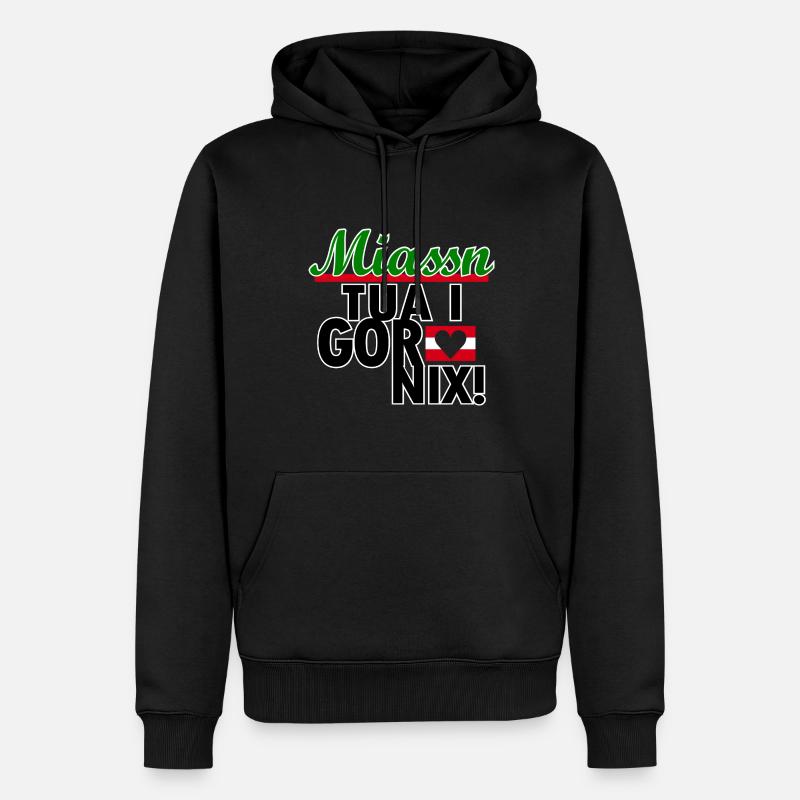 Autriche Dialecte de Styrie - Sweat à capuche Premium bio Homme - noir