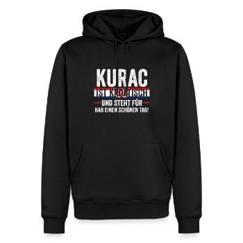 Kroate Kroatisch Kroatien - Männer Premium Bio Hoodie - Schwarz - Vorne - Nico (187cm)