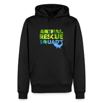 Animal Rescue Squad Citation drôle de bien-être - Sweat à capuche Premium bio Homme - noir - Devant - Nico (187cm)
