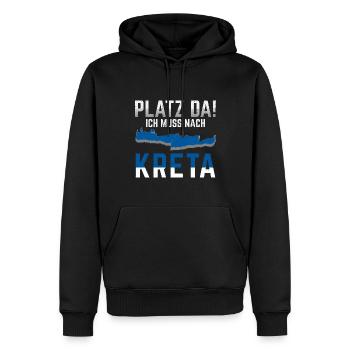 Platz da Kreta Griechenland Urlaub - Männer Premium Bio Hoodie - Schwarz - Vorne - Nico (187cm)