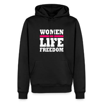 Women life freedom iran - Männer Premium Bio Hoodie - Schwarz - Vorne - Nico (187cm)