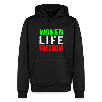Women life freedom iran - Männer Premium Bio Hoodie - Schwarz - Vorne - Nico (187cm)