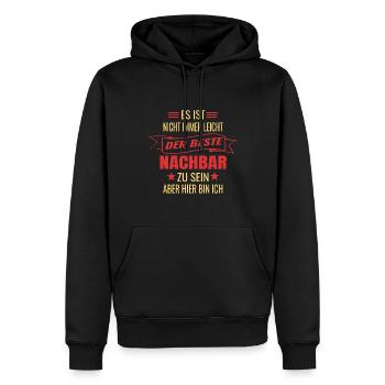 Bester Nachbar Spruch Nachbarschaft Humor - Männer Premium Bio Hoodie - Schwarz - Vorne - Nico (187cm)