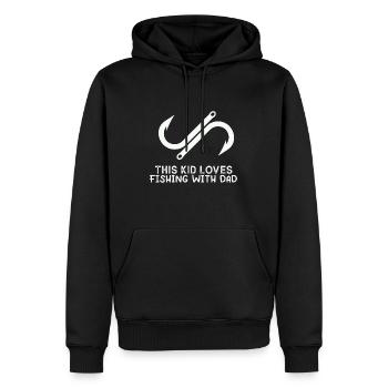 This kid loves fishing with Dad Fishing Partn - Men’s Premium Organic Hoodie - black - Front - Nico (187cm)