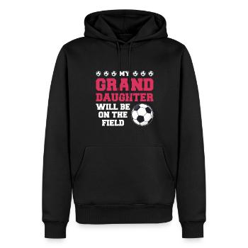 Fußball Oma Enkelin Fußball Oma Sport Geschenk - Männer Premium Bio Hoodie - Schwarz - Vorne - Nico (187cm)