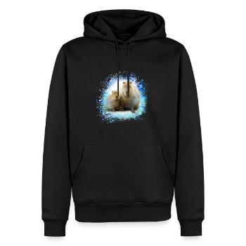 capybara,schwein,graffiti,wasserschwein,duo - Männer Premium Bio Hoodie - Schwarz - Vorne - Nico (187cm)