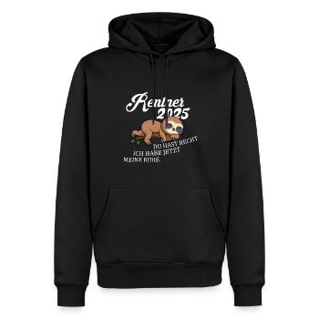 Rente Ruhestand Rentner Geschenk - Männer Premium Bio Hoodie - Schwarz - Vorne - Nico (187cm)