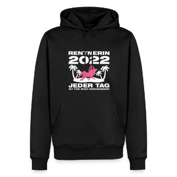 Rentnerin 2022 Rente Rentnerin Geschenk - Männer Premium Bio Hoodie - Schwarz - Vorne - Nico (187cm)