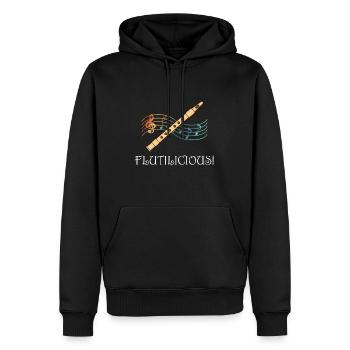 Flutist Funny Saying Flute Player Orchestra Flute - Men’s Premium Organic Hoodie - black - Front - Nico (187cm)