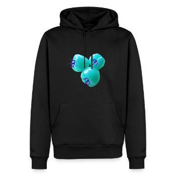 tomaten,blaue tomaten,rispentormaten,tomate,popart - Männer Premium Bio Hoodie - Schwarz - Vorne - Nico (187cm)