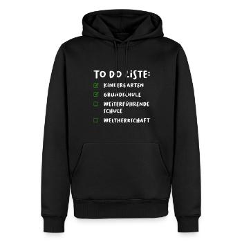 Grundschule Abschluss Gymnasiast Geschenk - Männer Premium Bio Hoodie - Schwarz - Vorne - Nico (187cm)