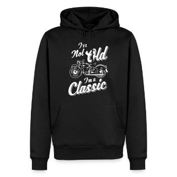 Moto Classic - Sweat à capuche Premium bio Homme - noir - Devant - Nico (187cm)