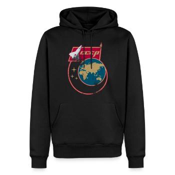 original russische - Männer Premium Bio Hoodie - Schwarz - Vorne - Nico (187cm)