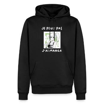 Je peux pas j'ai Manga - Sweat à capuche Premium bio Homme - noir - Devant - Nico (187cm)