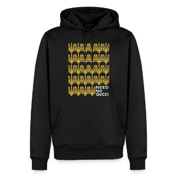 UKRAINE-symbol "stolzer ukrainer" slava ukraini - Männer Premium Bio Hoodie - Schwarz - Vorne - Nico (187cm)