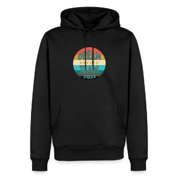 Dream Team 2023 - Sweat à capuche Premium bio Homme - noir - Devant - Nico (187cm)