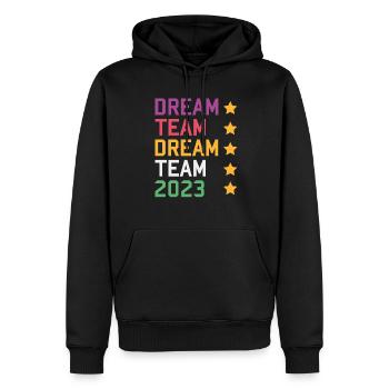 Beste Freunde 2023 - Männer Premium Bio Hoodie - Schwarz - Vorne - Nico (187cm)