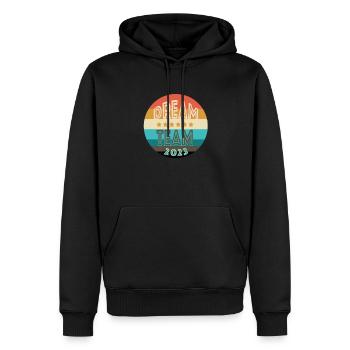 Équipe De Rêve - Sweat à capuche Premium bio Homme - noir - Devant - Nico (187cm)