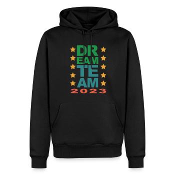 Dream Team 2023 - Männer Premium Bio Hoodie - Schwarz - Vorne - Nico (187cm)