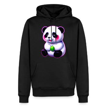 Mignon bébé panda ours - Sweat à capuche Premium bio Homme - noir - Devant - Nico (187cm)