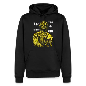 The Yellow From The Egg - Männer Premium Bio Hoodie - Schwarz - Vorne - Nico (187cm)