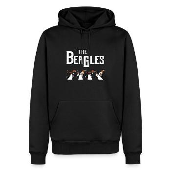 Beagle Chien Chiot Animal De Compagnie Les Beagles - Sweat à capuche Premium bio Homme - noir - Devant - Nico (187cm)