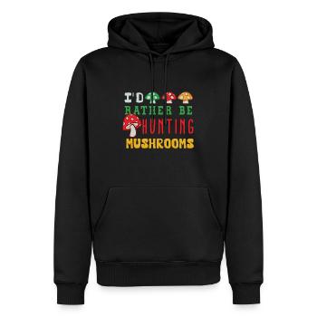 Pilzjagd-Gemüse Shiitake - Männer Premium Bio Hoodie - Schwarz - Vorne - Nico (187cm)