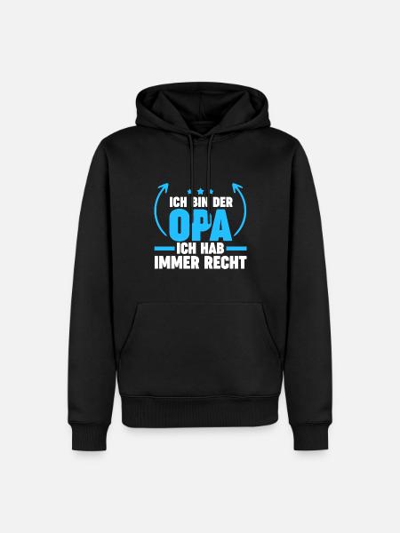 Opa Großvater Großväter Geschenk - Männer Premium Bio Hoodie - Schwarz