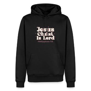 Jesus ist der Herr Bibelstudium Christentum Gott - Männer Premium Bio Hoodie - Schwarz - Vorne - Nico (187cm)