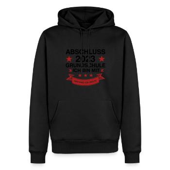 Grundschule Abschluss 2023 Grundschulabschluss Ges - Männer Premium Bio Hoodie - Schwarz - Vorne - Nico (187cm)