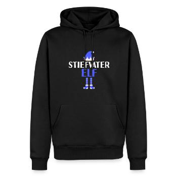Stiefvater Elf Stiefpapa Geschenk - Männer Premium Bio Hoodie - Schwarz - Vorne - Nico (187cm)