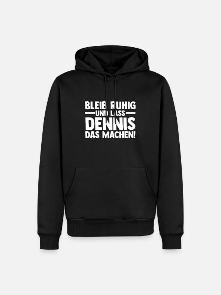 First name Dennis - Men’s Premium Organic Hoodie - black