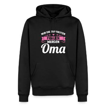 Oma Mutter Tag Omi Geschenk - Männer Premium Bio Hoodie - Schwarz - Vorne - Nico (187cm)