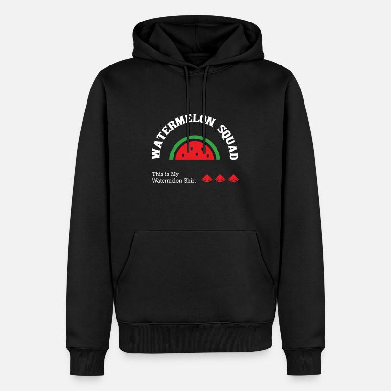 Melon tropical d'été Watermelon Squad - Sweat à capuche Premium bio Homme - noir