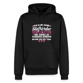 Stiefvater Stiefvater Stiefpapa Geschenk - Männer Premium Bio Hoodie - Schwarz - Vorne - Nico (187cm)