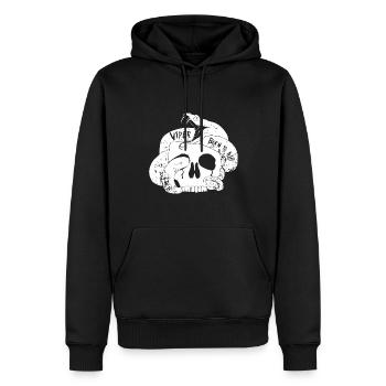 Le serpent vipère vit pour tuer le crâne - Sweat à capuche Premium bio Homme - noir - Devant - Nico (187cm)