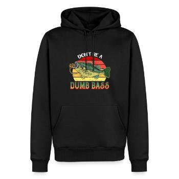 Angler Fischer Geschenkidee Don't Be A Dumb Bass - Männer Premium Bio Hoodie - Schwarz - Vorne - Nico (187cm)