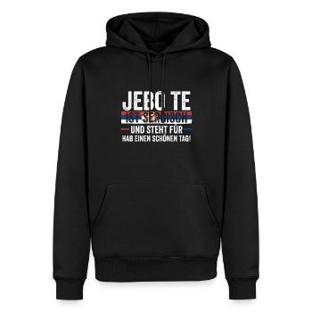Serbe Serbe Serbie - Sweat à capuche Premium bio Homme - noir - Devant - Nico (187cm)