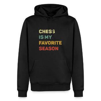 Les échecs sont ma saison rétro préférée - Sweat à capuche Premium bio Homme - noir - Devant - Nico (187cm)