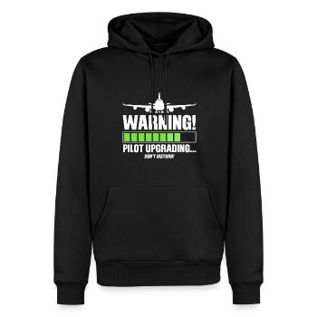 Pilot Pilot Flugzeug Geschenk - Männer Premium Bio Hoodie - Schwarz - Vorne - Nico (187cm)