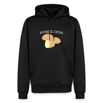 Kartoffel, Gemüse, Gesundes Essen, Kartoffel - Männer Premium Bio Hoodie - Schwarz - Vorne - Nico (187cm)