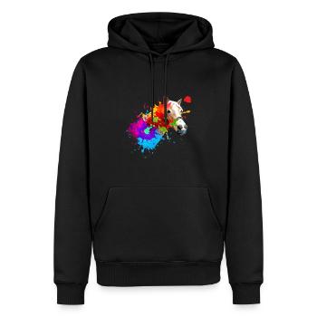 Cheval,Haflinger, Graffiti, Peinture, Coloré, Chevaux, - Sweat à capuche Premium bio Homme - noir - Devant - Nico (187cm)