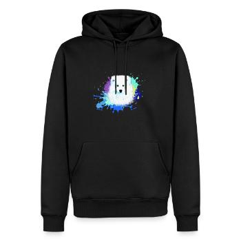 Samoyed, dog ,graffiti,painting wolf,pastel,colorful - Men’s Premium Organic Hoodie - black - Front - Nico (187cm)