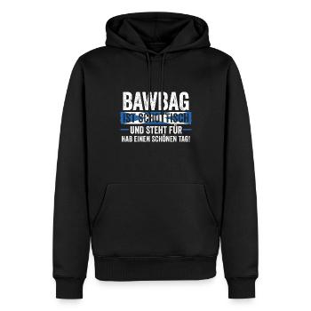 Ecossais Ecosse Ecosse Ecosse - Sweat à capuche Premium bio Homme - noir - Devant - Nico (187cm)