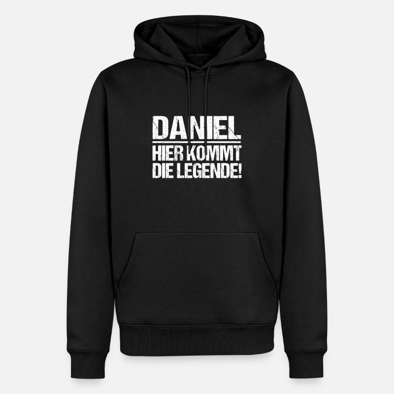 Vorname Daniel - Männer Premium Bio Hoodie - Schwarz