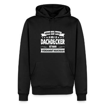Dachdecker Beruf Dachdecken Geschenk - Männer Premium Bio Hoodie - Schwarz - Vorne - Nico (187cm)