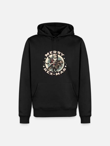 Merry Rexmas - Men’s Premium Organic Hoodie - black