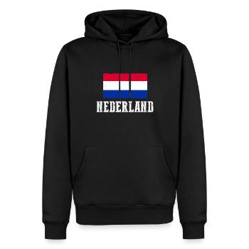 Pays-Bas Pays-Bas - Sweat à capuche Premium bio Homme - noir - Devant - Nico (187cm)