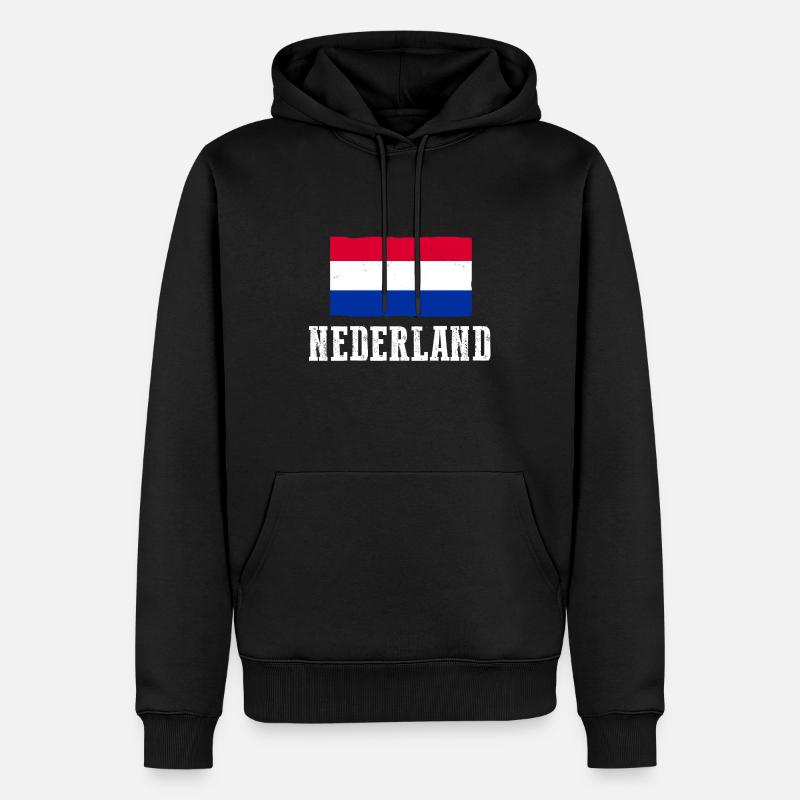 Pays-Bas Pays-Bas - Sweat à capuche Premium bio Homme - noir