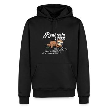 Rente Ruhestand Rentner Geschenk - Männer Premium Bio Hoodie - Schwarz - Vorne - Nico (187cm)